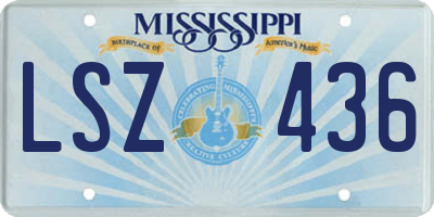 MS license plate LSZ436