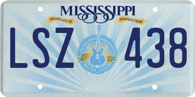 MS license plate LSZ438