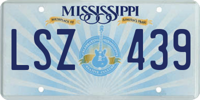 MS license plate LSZ439