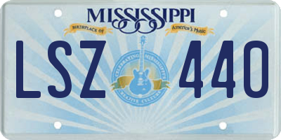 MS license plate LSZ440