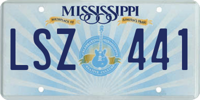 MS license plate LSZ441