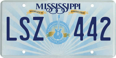 MS license plate LSZ442