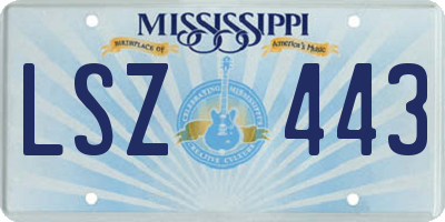 MS license plate LSZ443