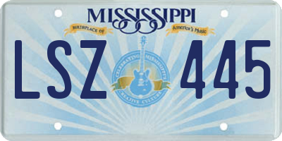 MS license plate LSZ445