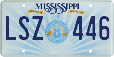 MS license plate LSZ446