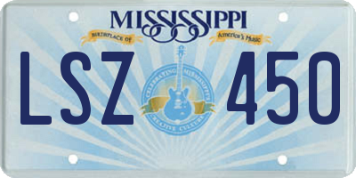 MS license plate LSZ450
