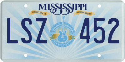 MS license plate LSZ452