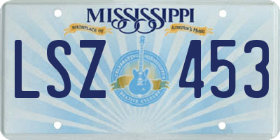 MS license plate LSZ453