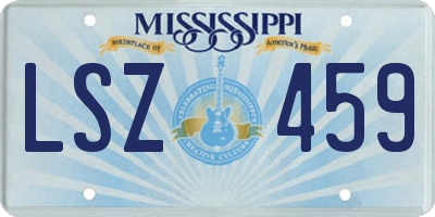 MS license plate LSZ459