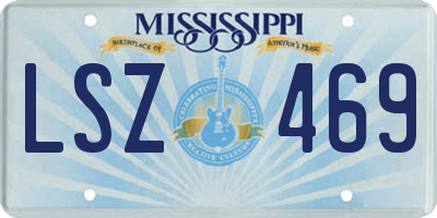 MS license plate LSZ469