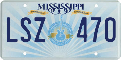 MS license plate LSZ470