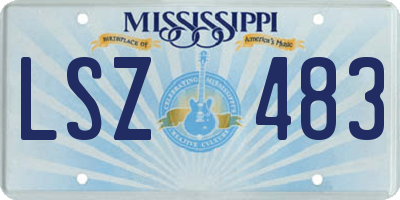 MS license plate LSZ483