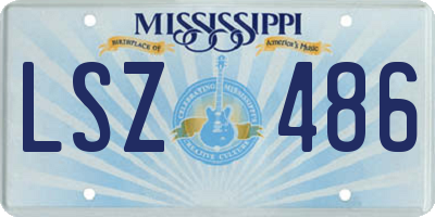MS license plate LSZ486