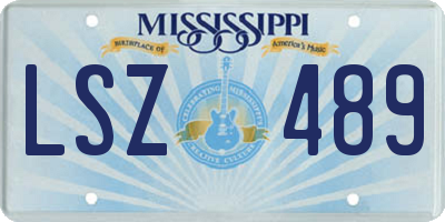 MS license plate LSZ489