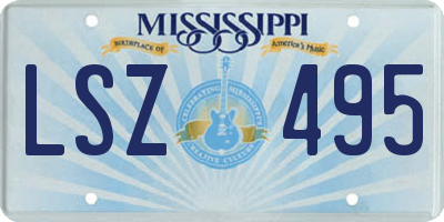 MS license plate LSZ495