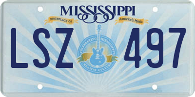 MS license plate LSZ497
