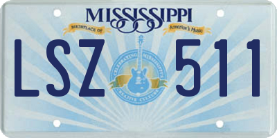 MS license plate LSZ511