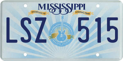 MS license plate LSZ515