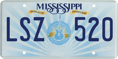 MS license plate LSZ520