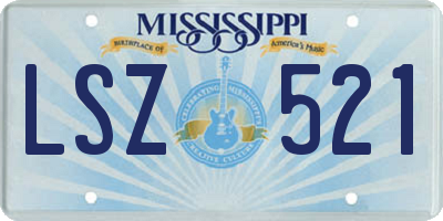 MS license plate LSZ521