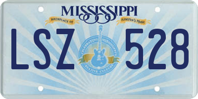 MS license plate LSZ528
