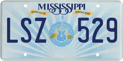 MS license plate LSZ529