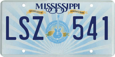 MS license plate LSZ541