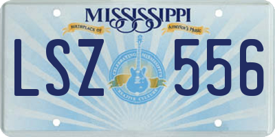 MS license plate LSZ556