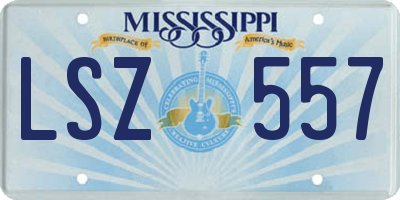 MS license plate LSZ557