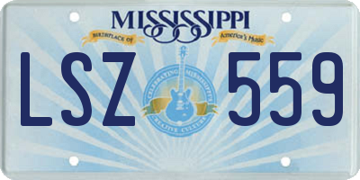 MS license plate LSZ559