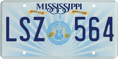 MS license plate LSZ564