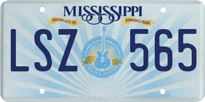MS license plate LSZ565