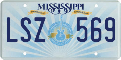 MS license plate LSZ569