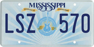 MS license plate LSZ570