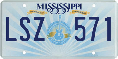 MS license plate LSZ571