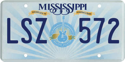 MS license plate LSZ572