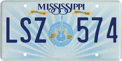 MS license plate LSZ574