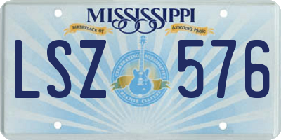 MS license plate LSZ576