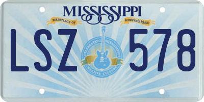 MS license plate LSZ578
