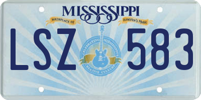 MS license plate LSZ583