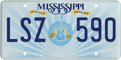 MS license plate LSZ590