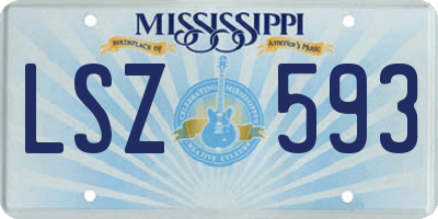 MS license plate LSZ593