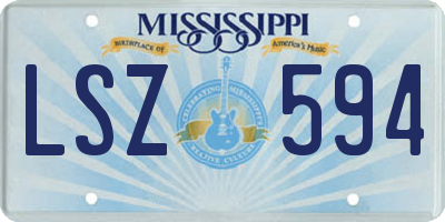 MS license plate LSZ594
