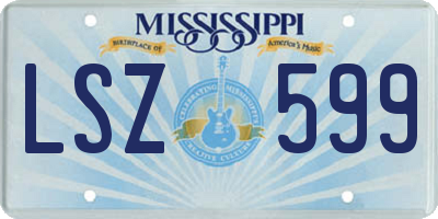 MS license plate LSZ599
