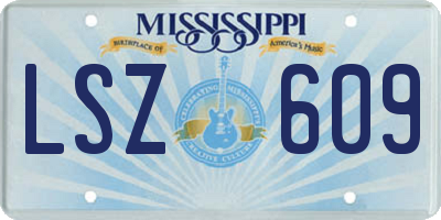 MS license plate LSZ609