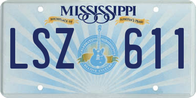 MS license plate LSZ611