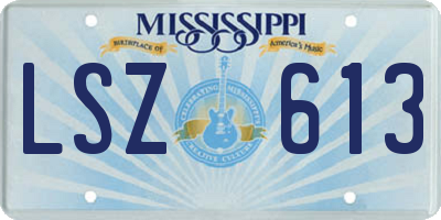 MS license plate LSZ613
