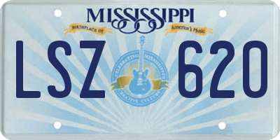 MS license plate LSZ620
