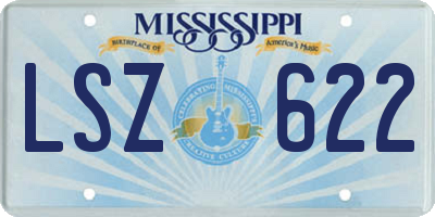 MS license plate LSZ622