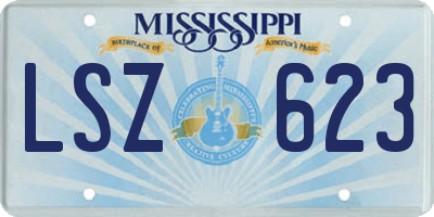 MS license plate LSZ623